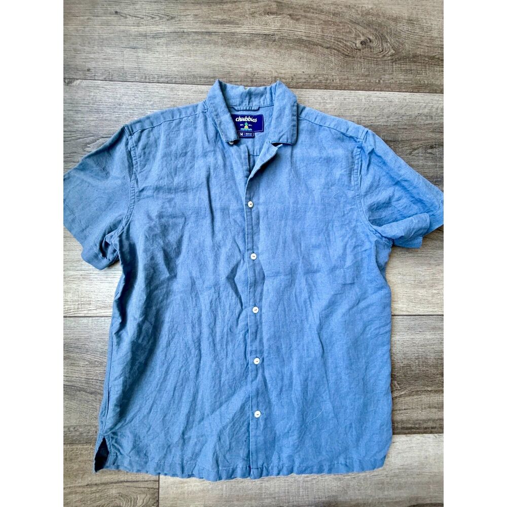 Chubbies Linen Cotton Short Sleeve Button Up Short Sleeve Shirt